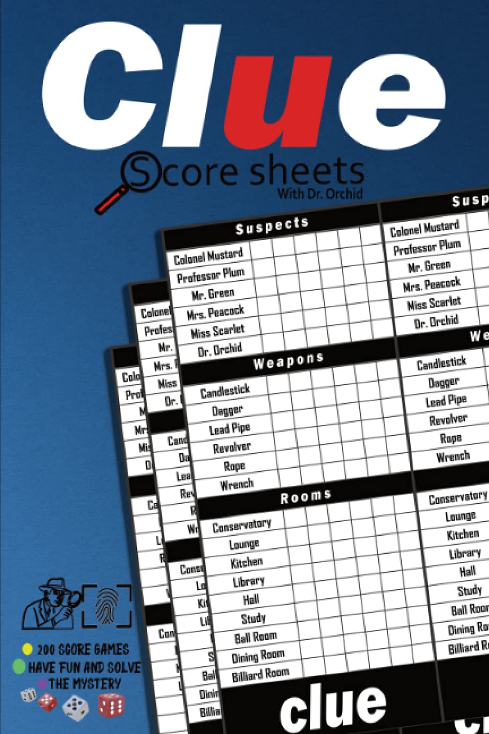 Clue Score Sheets: Clue Game Sheets,Clue Detective Notebook Sheets ...