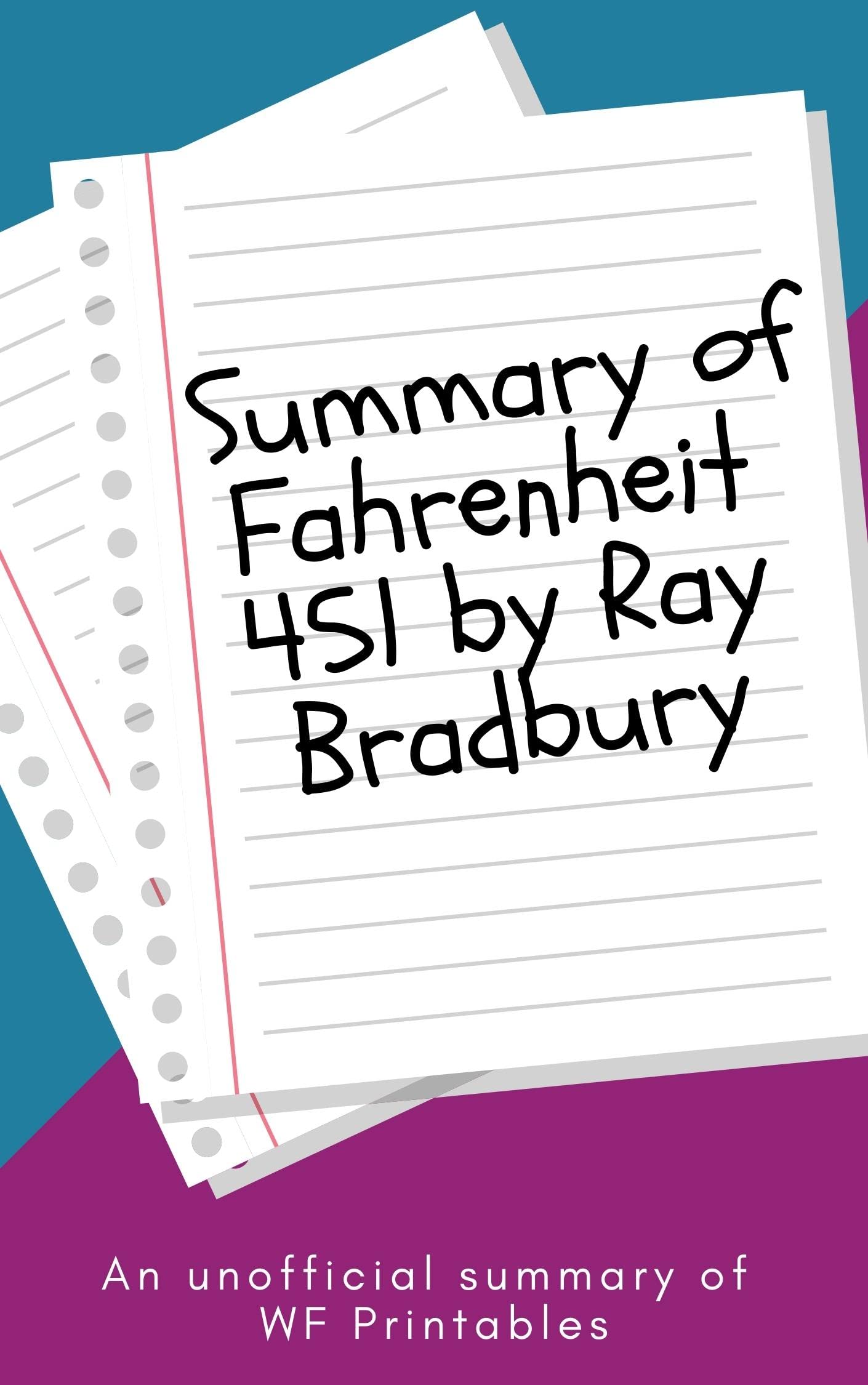 Summary Fahrenheit 451 by Ray Bradbury by WF Printables | Goodreads