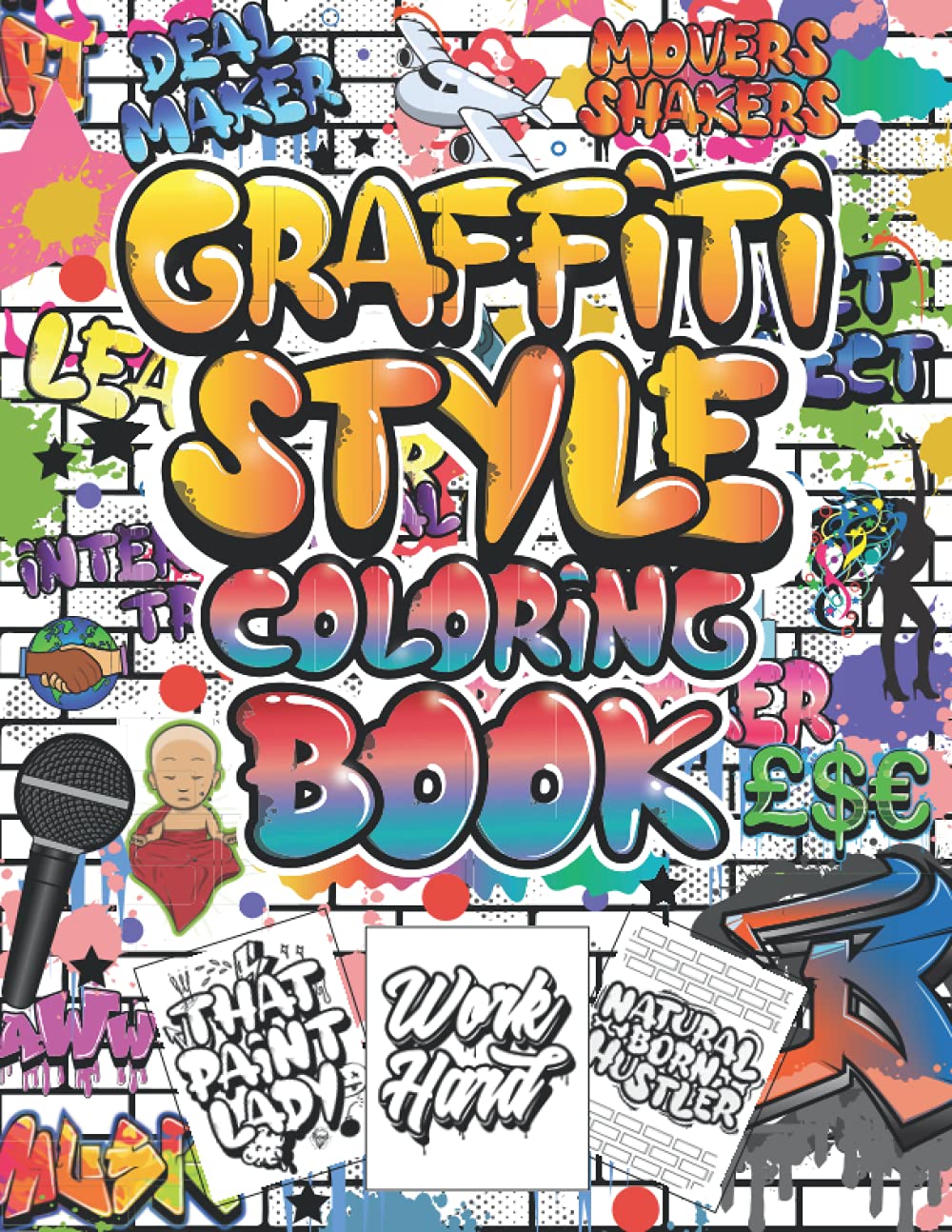 Graffiti Style Coloring Book For Adults & Teens: Street Graffiti Art ...