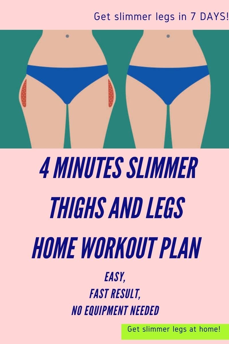 SLIMMER LEGS in 7 Days (lose thigh fat)! 4 Min Home Workout (No Jumping