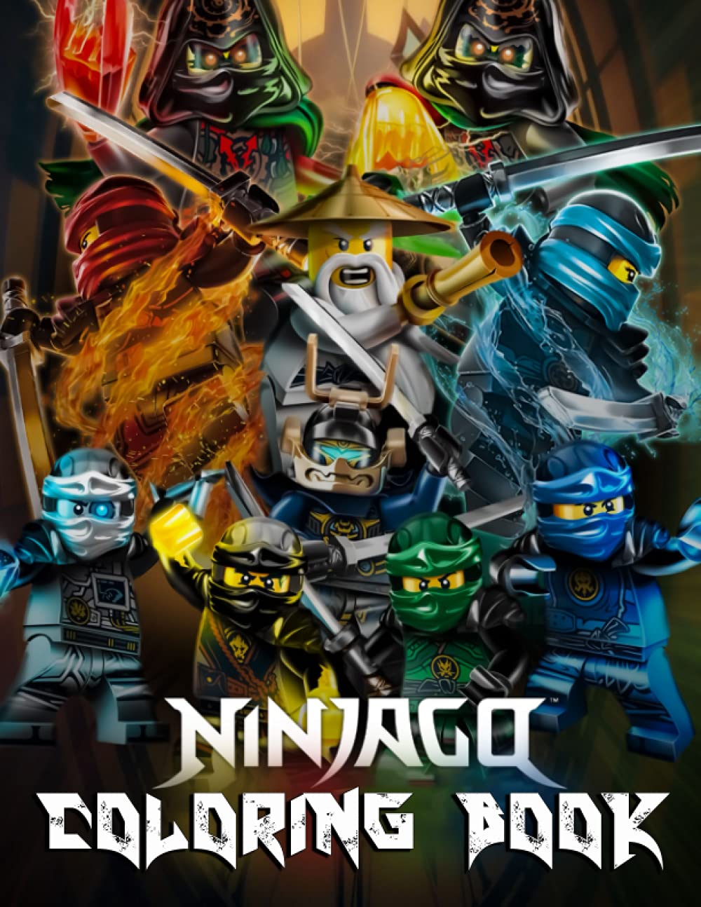 Ninjago Colouring Book: For Kids and Grown Up Amazing Coloring Pages ...