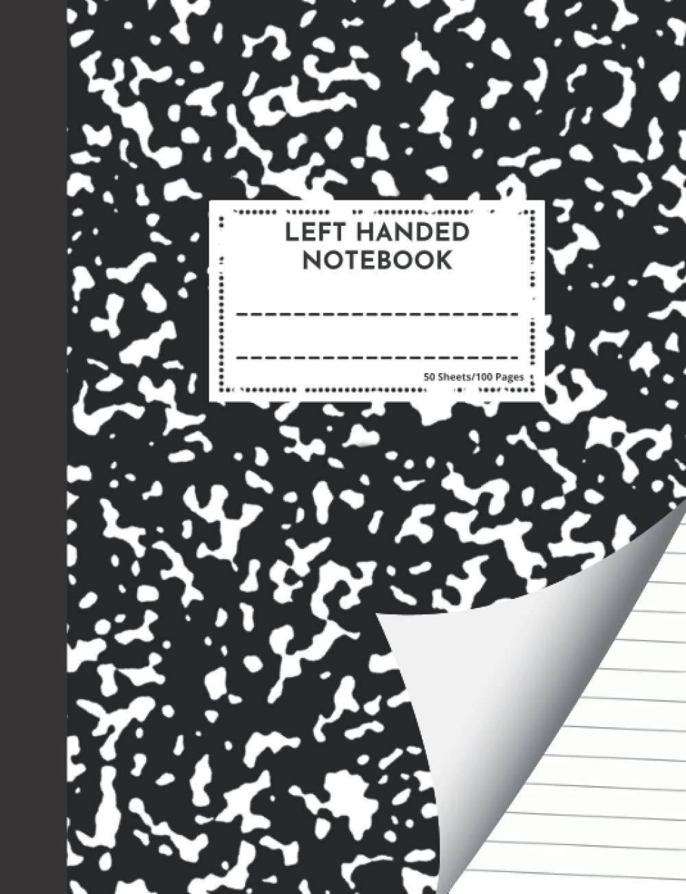 Left Handed Notebook A Left Handed Composition Notebook with Slanted