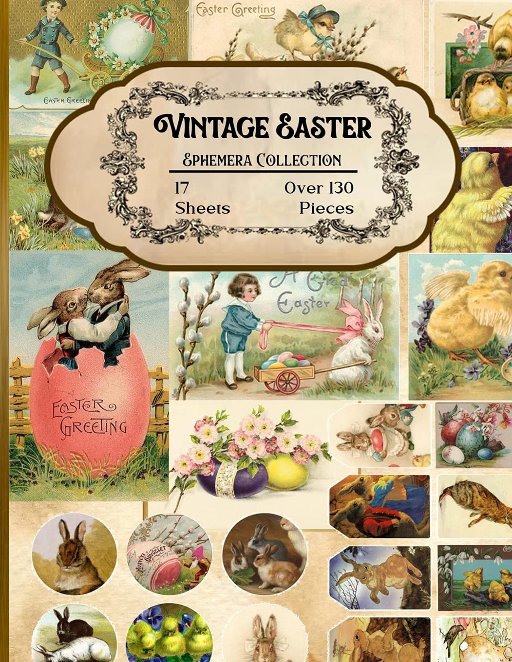 Vintage Easter Ephemera Collection: 17 Sheets and Over 130 Ephemera ...