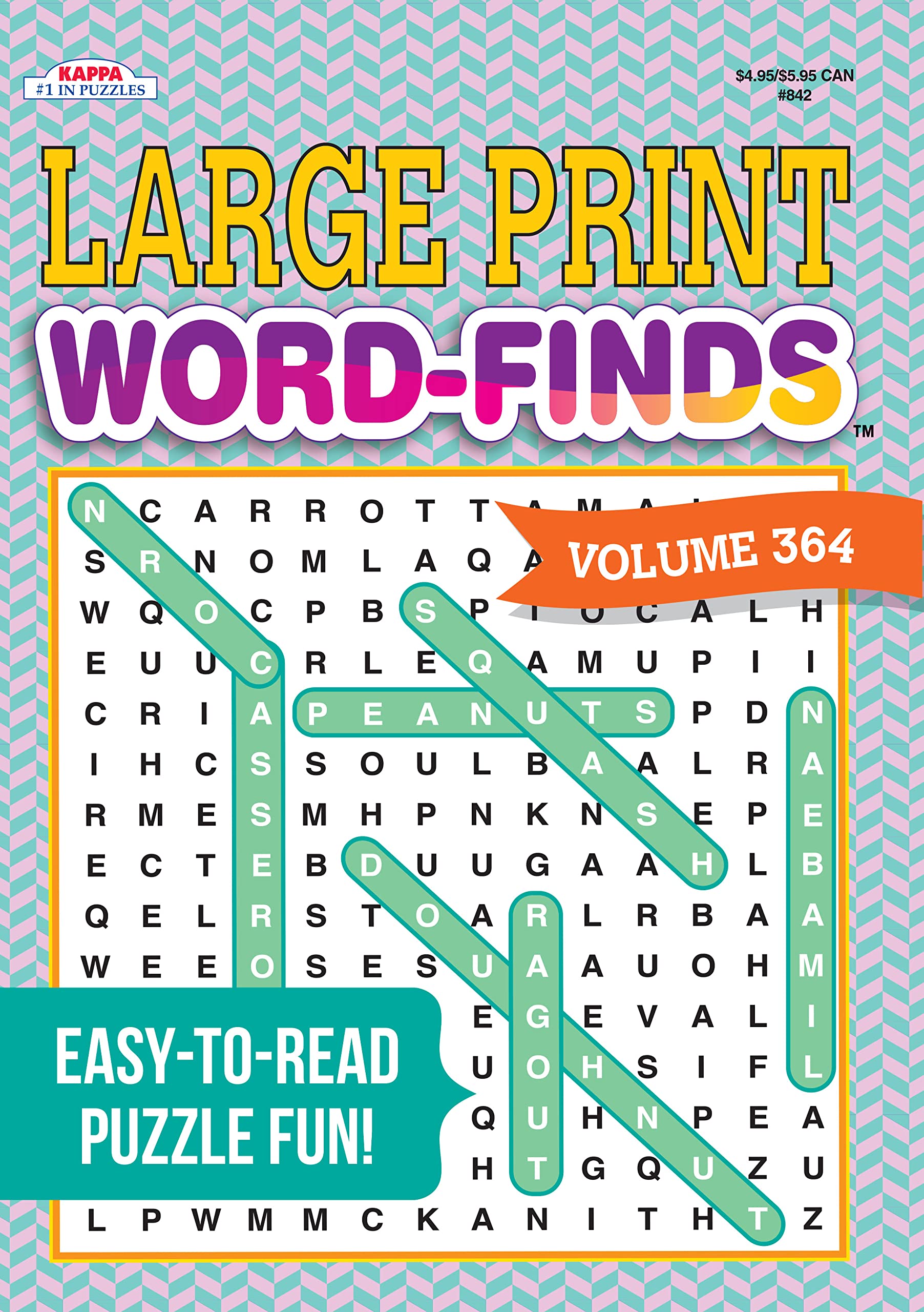 Large Print WordFinds Puzzle BookWord Search Volume 364 by Kappa