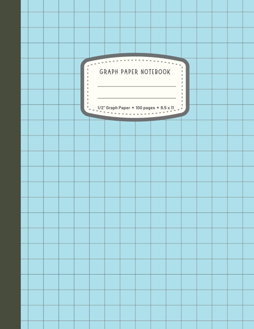 1/2 Inch Graph Paper Notebook Graph Paper for Kids Large 1/2 Inch