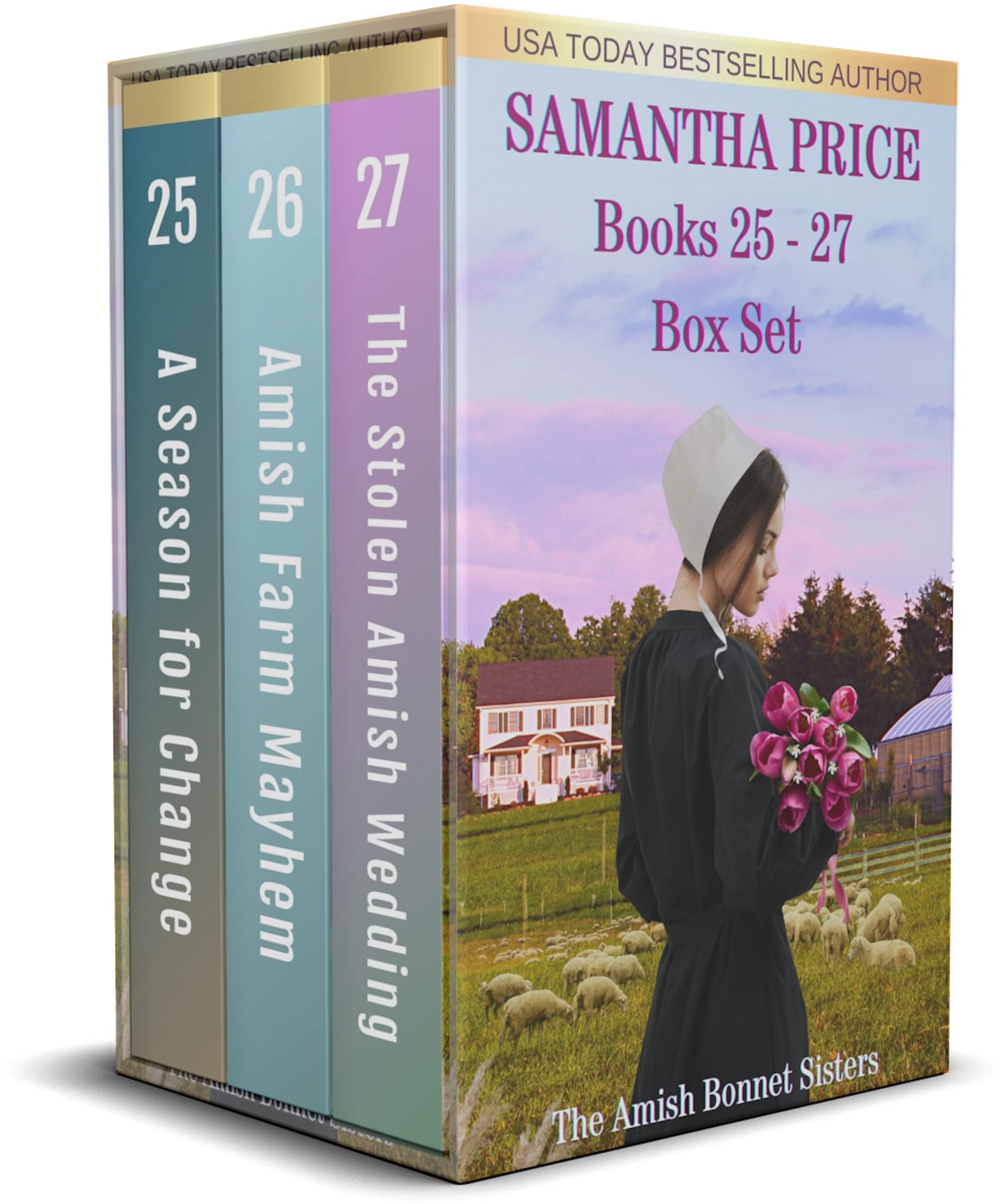 The Amish Bonnet Sisters series: Books 25 - 27 (A Season for Change, Amish Farm Mayhem, The Stolen Amish Wedding)