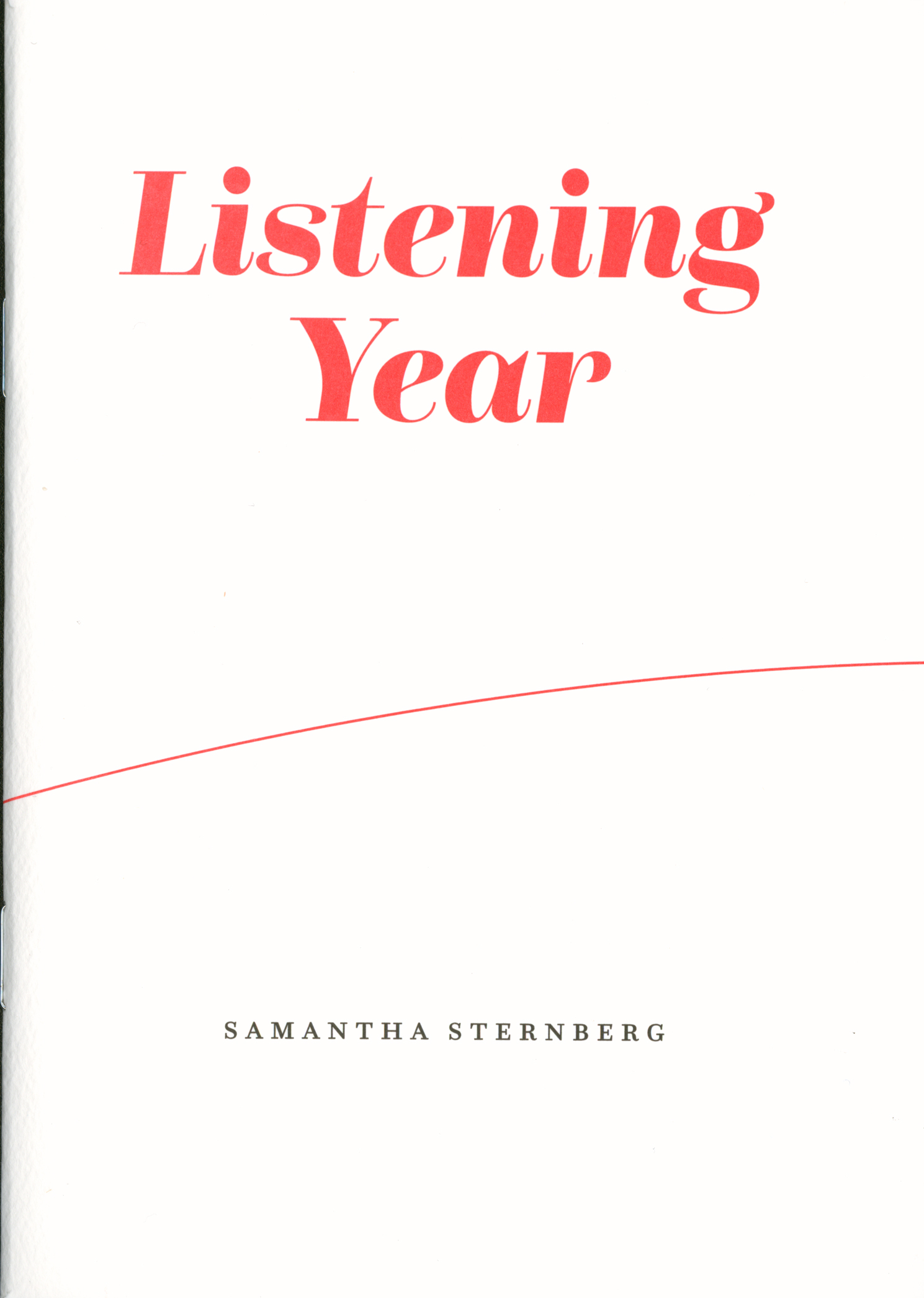 Listening Year book cover