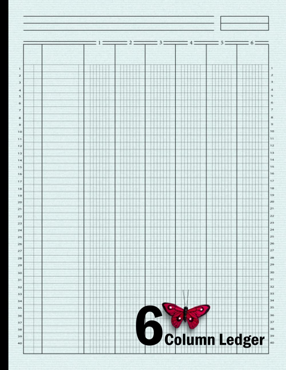 Six Column Ledger Book 6 Column Ledger Pad, Financial Ledger Notepad