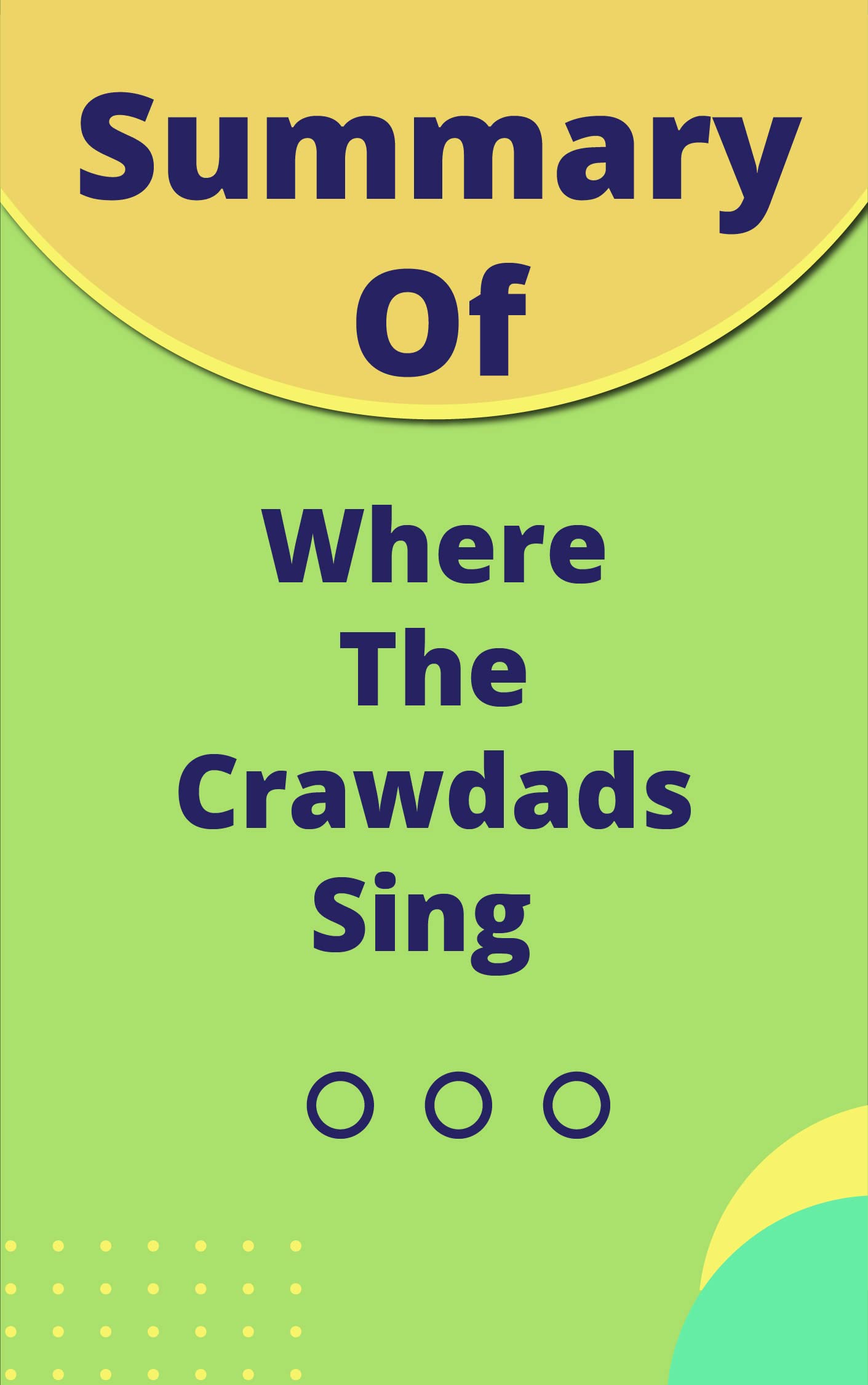 Summary of where the crawdads sing Owens reminds us that the toddlers