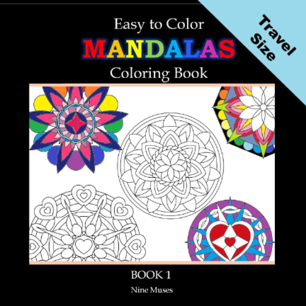 Easy to Color Mandalas Travel Size Coloring Book: Small, Pocket Size ...
