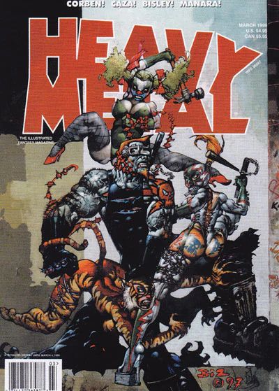 Heavy Metal March 1999 book cover
