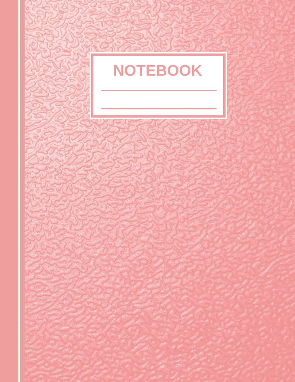 Notebook 8.5x11 in. Pink Composition Notebook with 150 pages. by Lisa