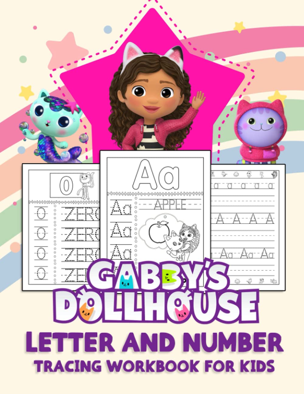 Gabby‘s Dollhouse Letter And Number Tracing Workbook For Kids An