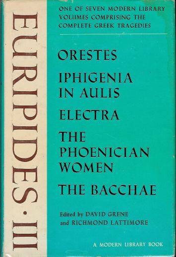 Euripides III (Complete Greek Tragedies, Vol 7) - Modern Library 316 book cover