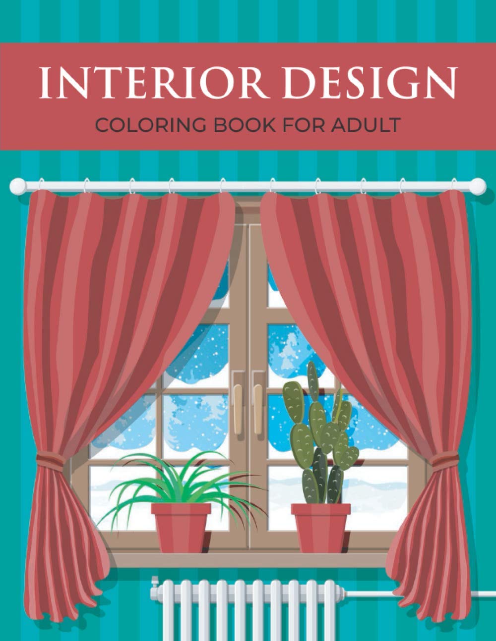 Interior design coloring book for adult interior design coloring book