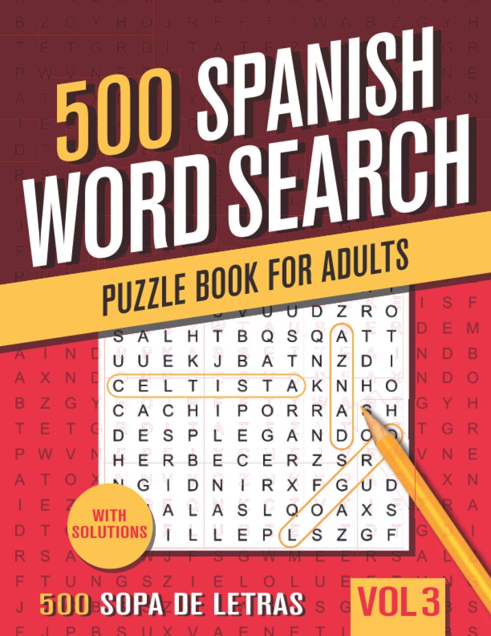 500 Spanish Word Search Puzzle Book for Adults Big Puzzlebook with