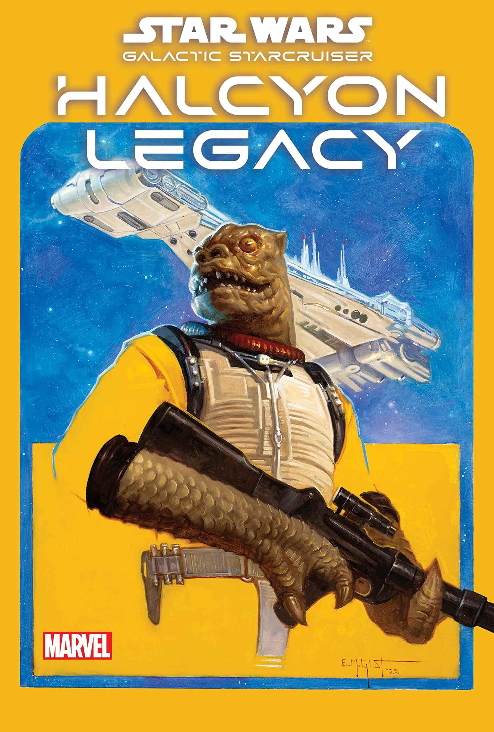 Star Wars Halcyon Legacy #5 Will Sliney Connecting Variant Cover with Rated Comics Acrylic Backer book cover