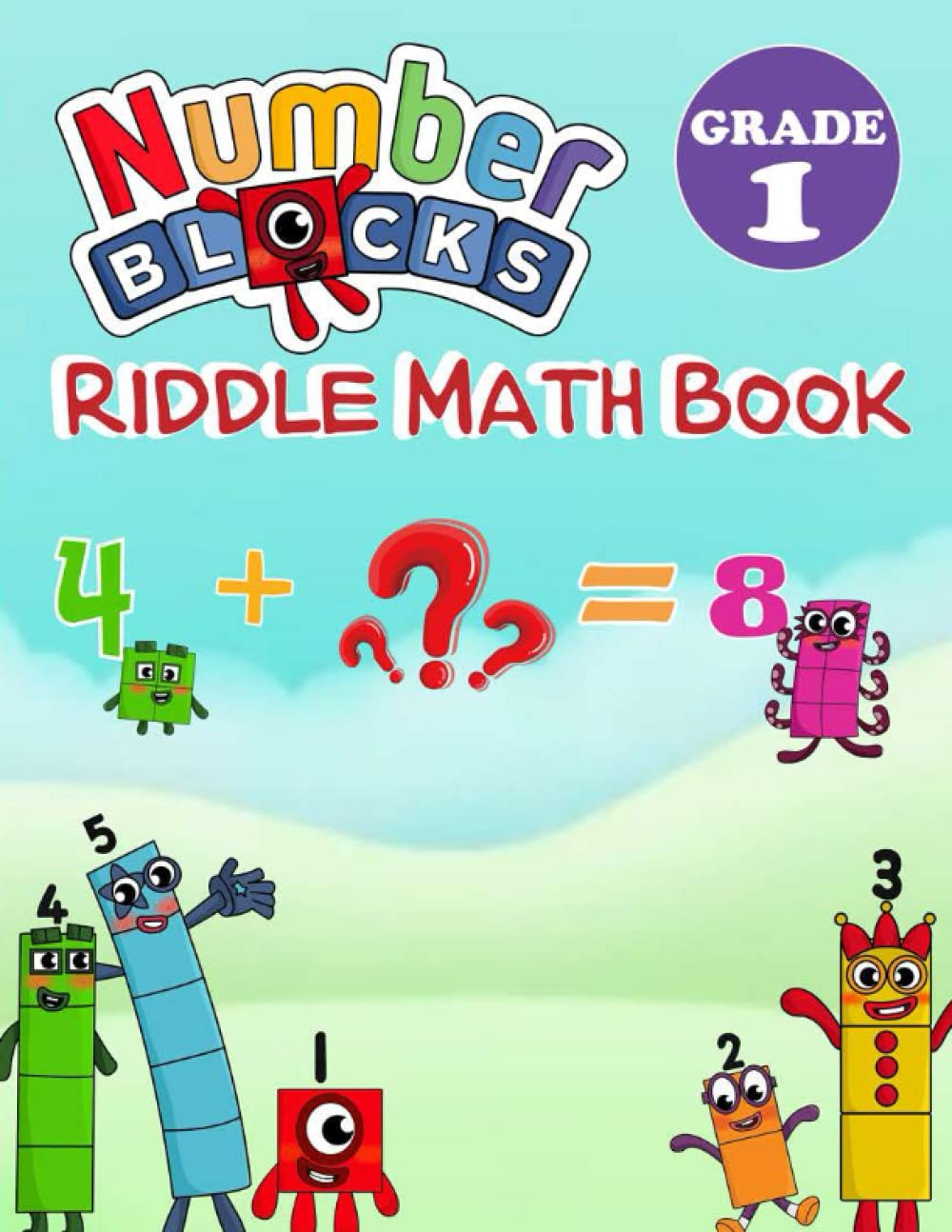 Numberblocks Riddle Math Book Math Workbook Grade 1, Kids Ages 57