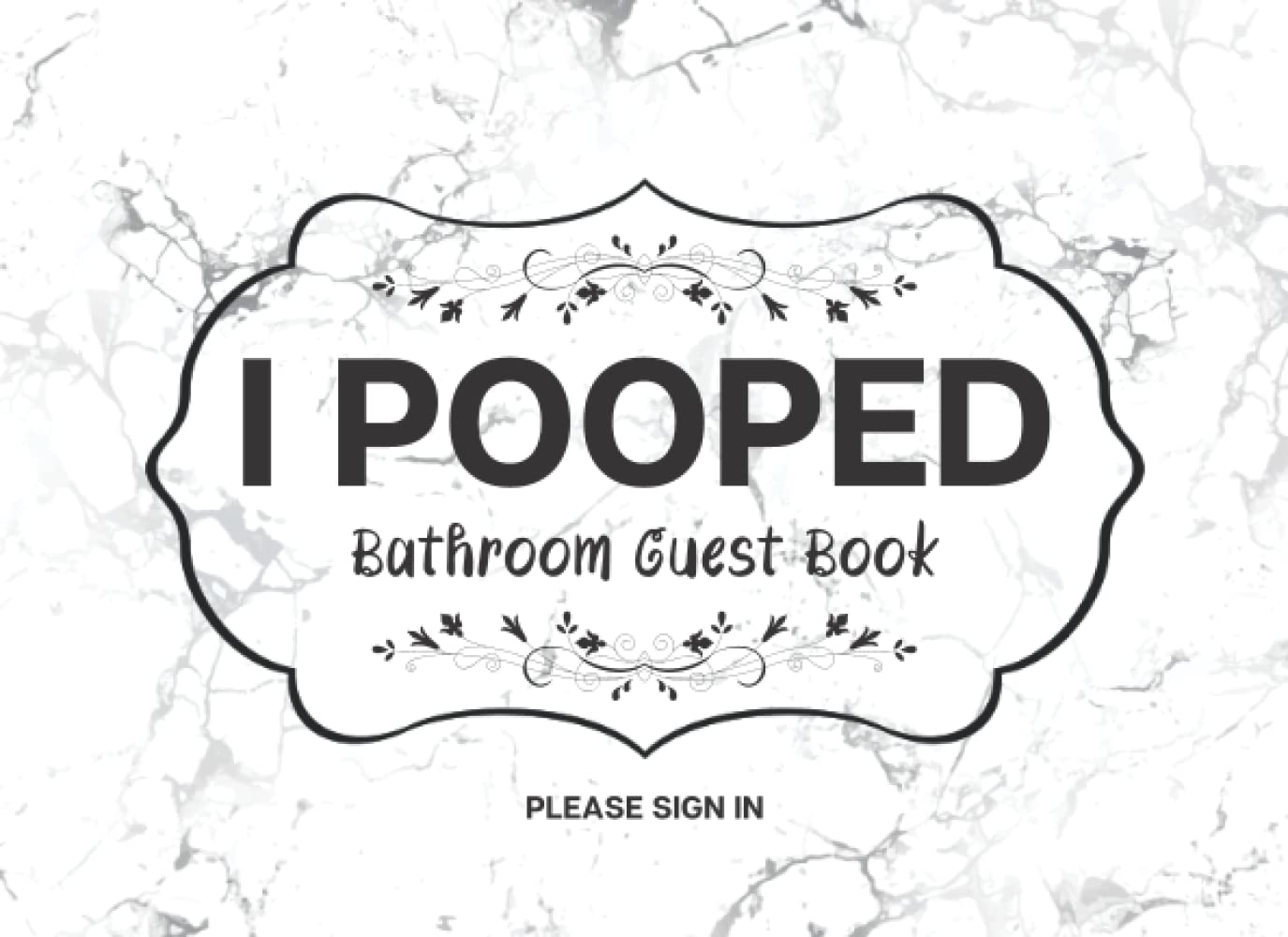 I Pooped Bathroom Guest Book Funny Bathroom Guestbook and Housewarming