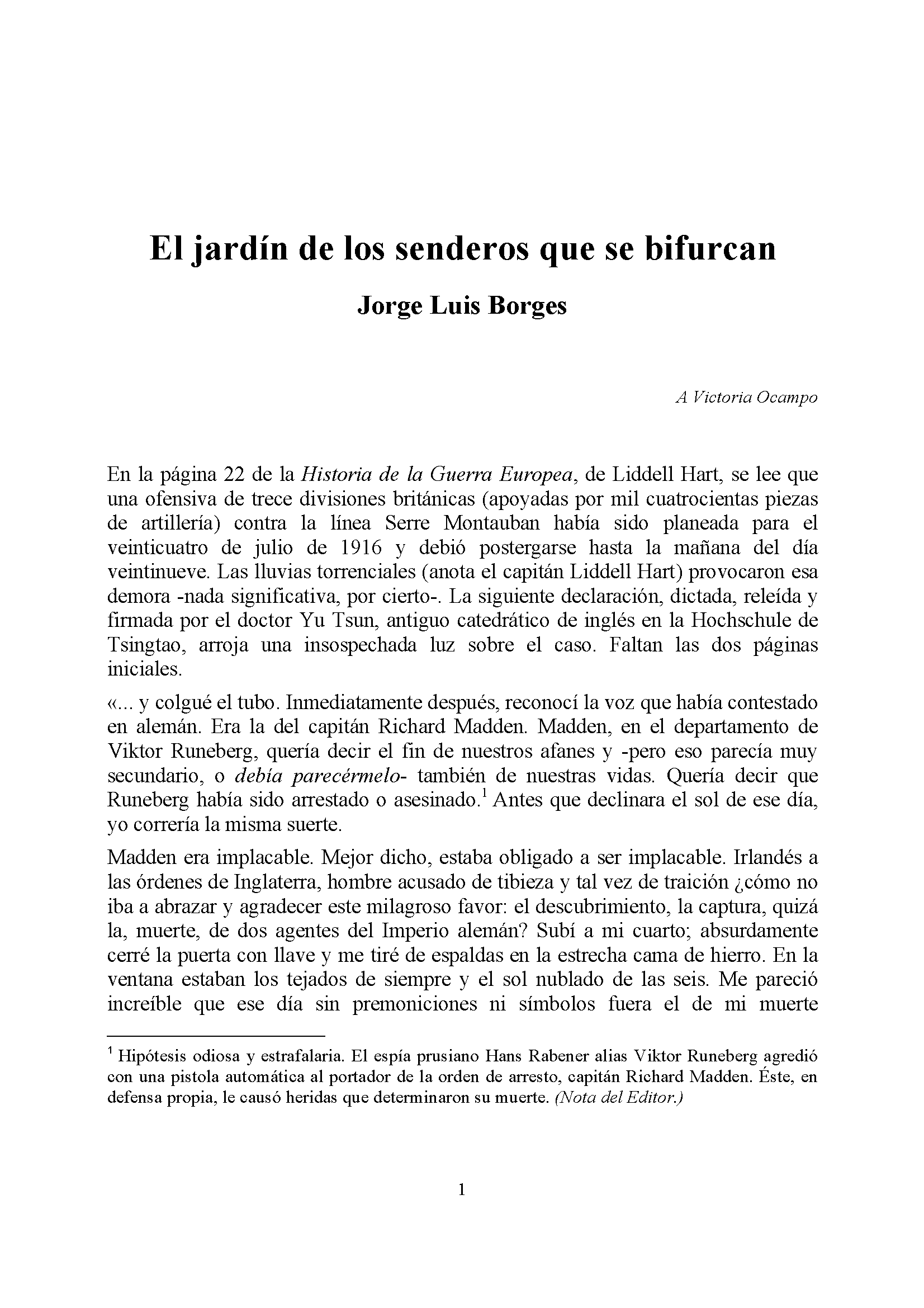 El Jardín de los Senderos que se Bifurcan by Luis Goodreads El Jardín de los Senderos que se Bifurcan by Luis Goodreads