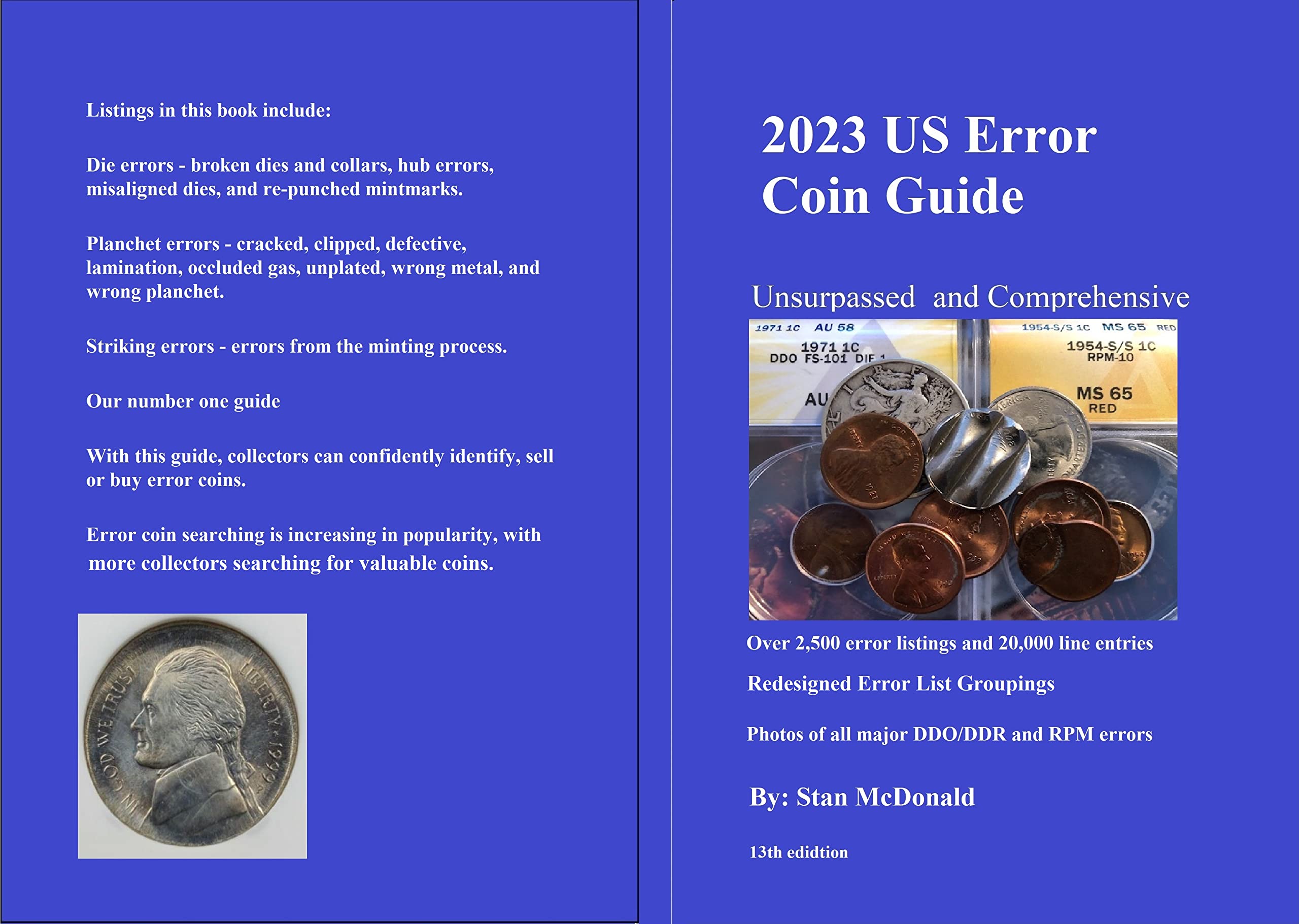 2023 US Error Coin Guide Unsurpassed and Comprehensive by Stanley