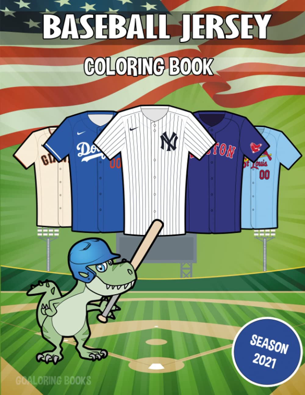 Baseball Jersey Coloring Book MLB Coloring Book. 60 jerseys (home and