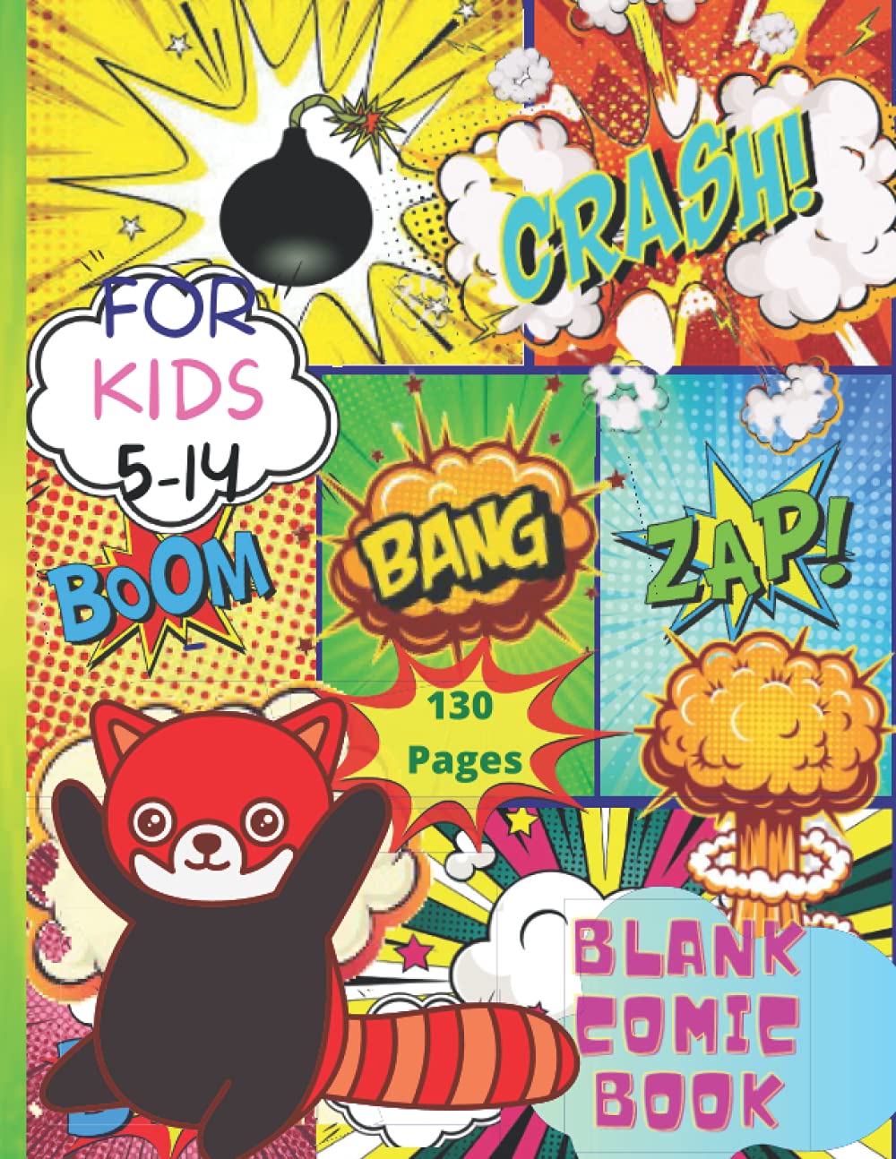 Red Panda Blank Comic Book for 514 Comic Book Strip Templates For