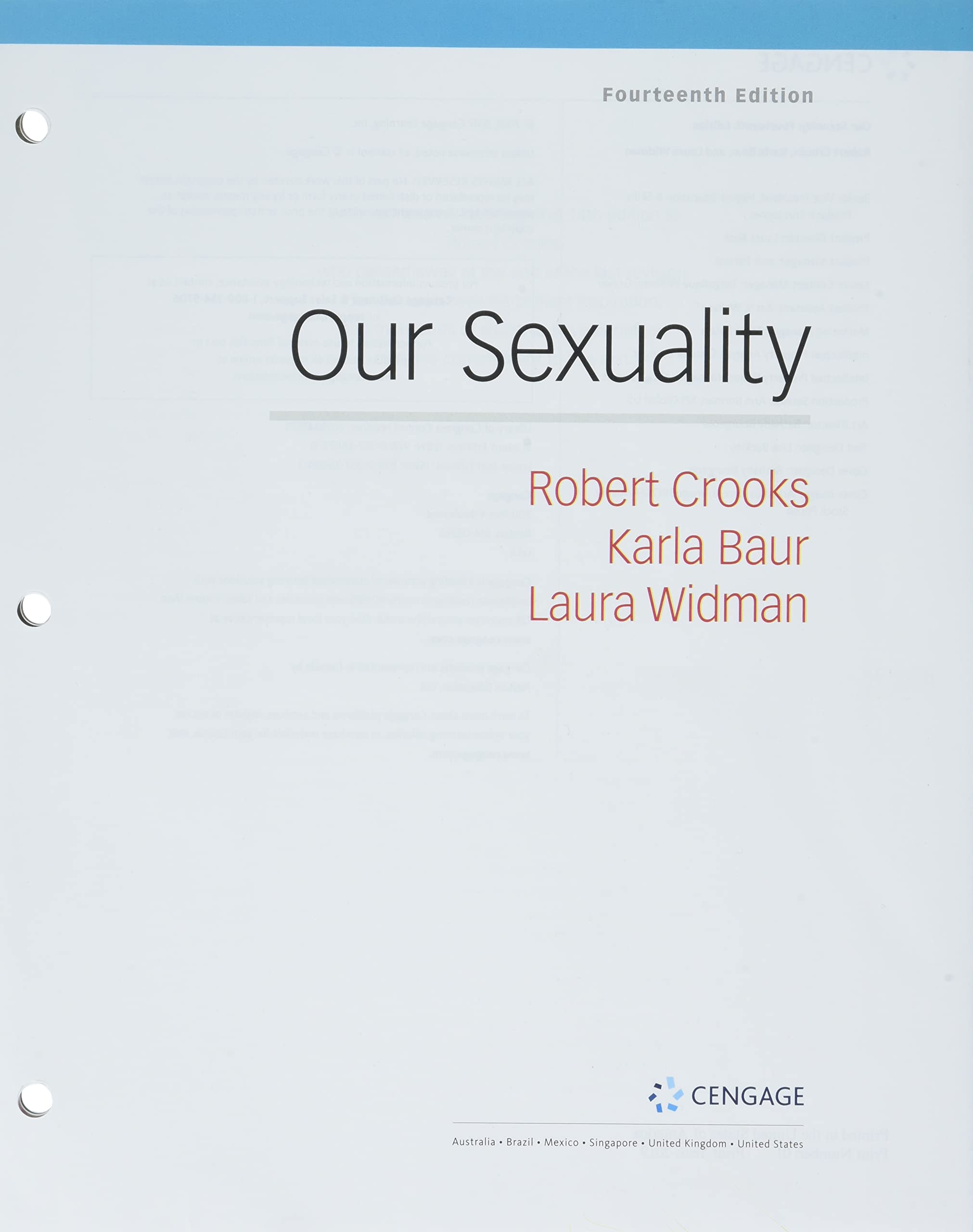 Bundle: Our Sexuality, Loose-leaf Version, 14th + MindTap for Crooks/Baur/Widman's Our Sexuality ...