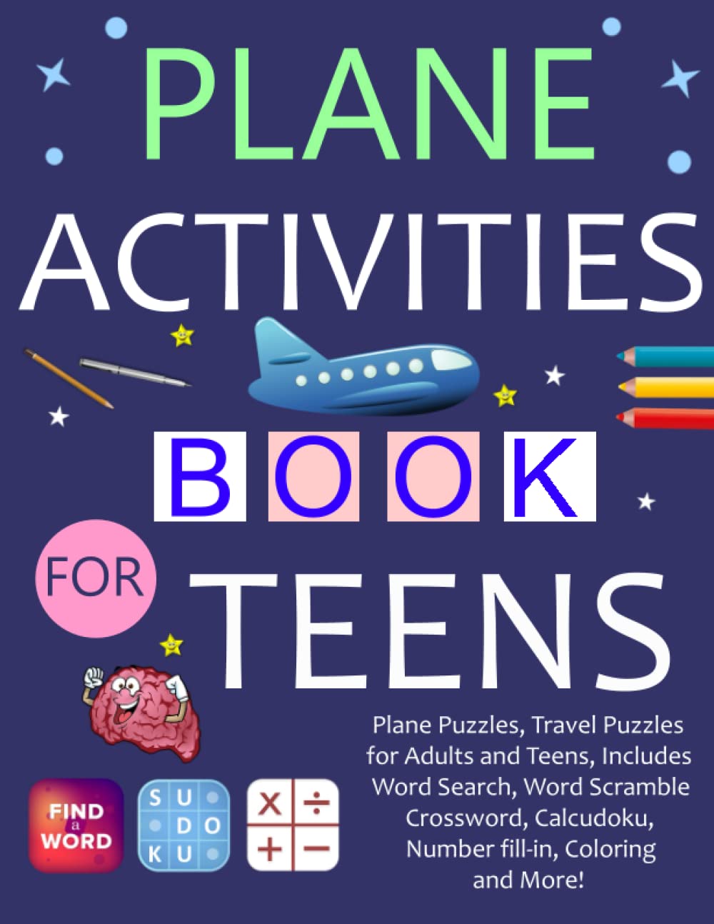 Plane Activities Book For Teens Plane Puzzles, Travel Puzzles for