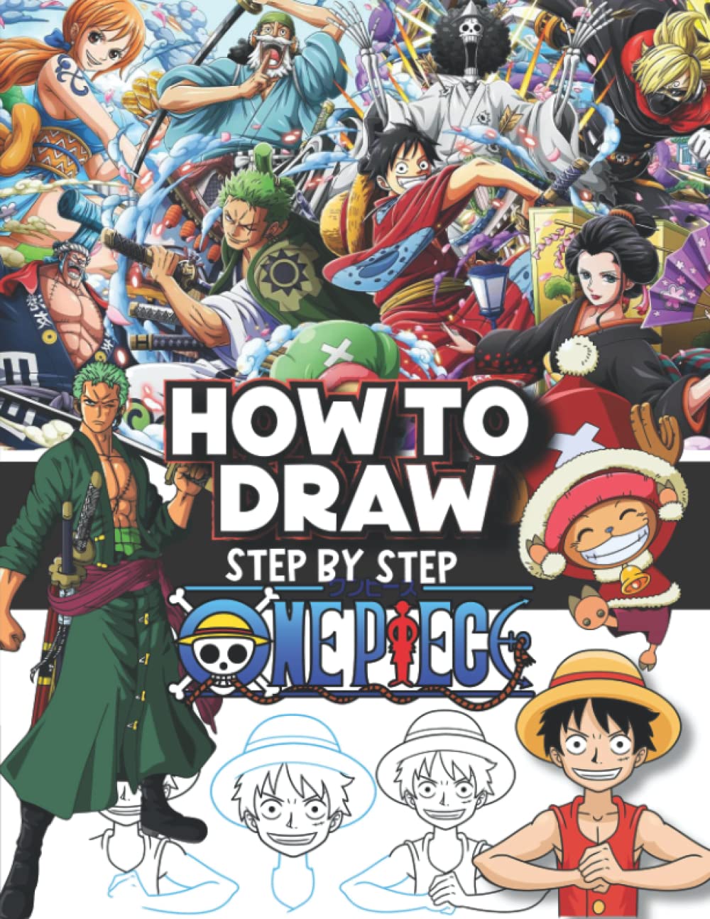 How to draw One Píece Characters Book (NEW 2022 Edition) Learn to Draw 45+ Anime Characters