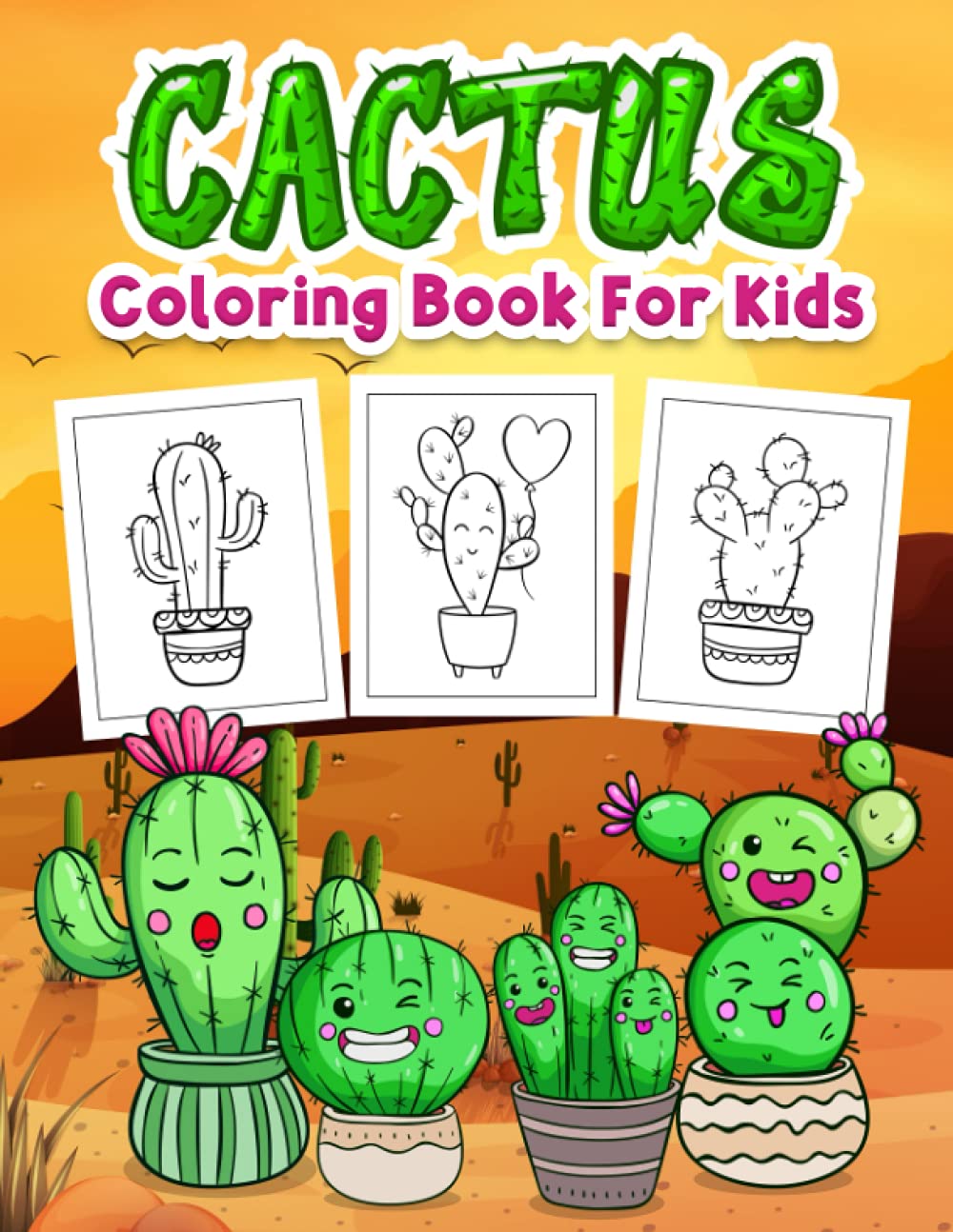 Cactus coloring book for kids great cactus book for boys girls and