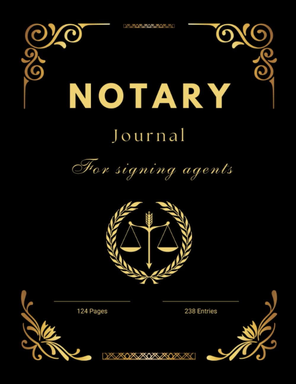 Gold Notary Journal , Notary Record , Notary book Notary Journal To