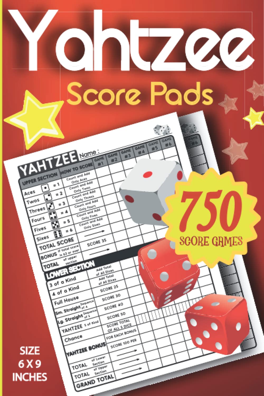 Yahtzee Score Pads 130 Score Sheets For Scorekeeping Yahtzee Score