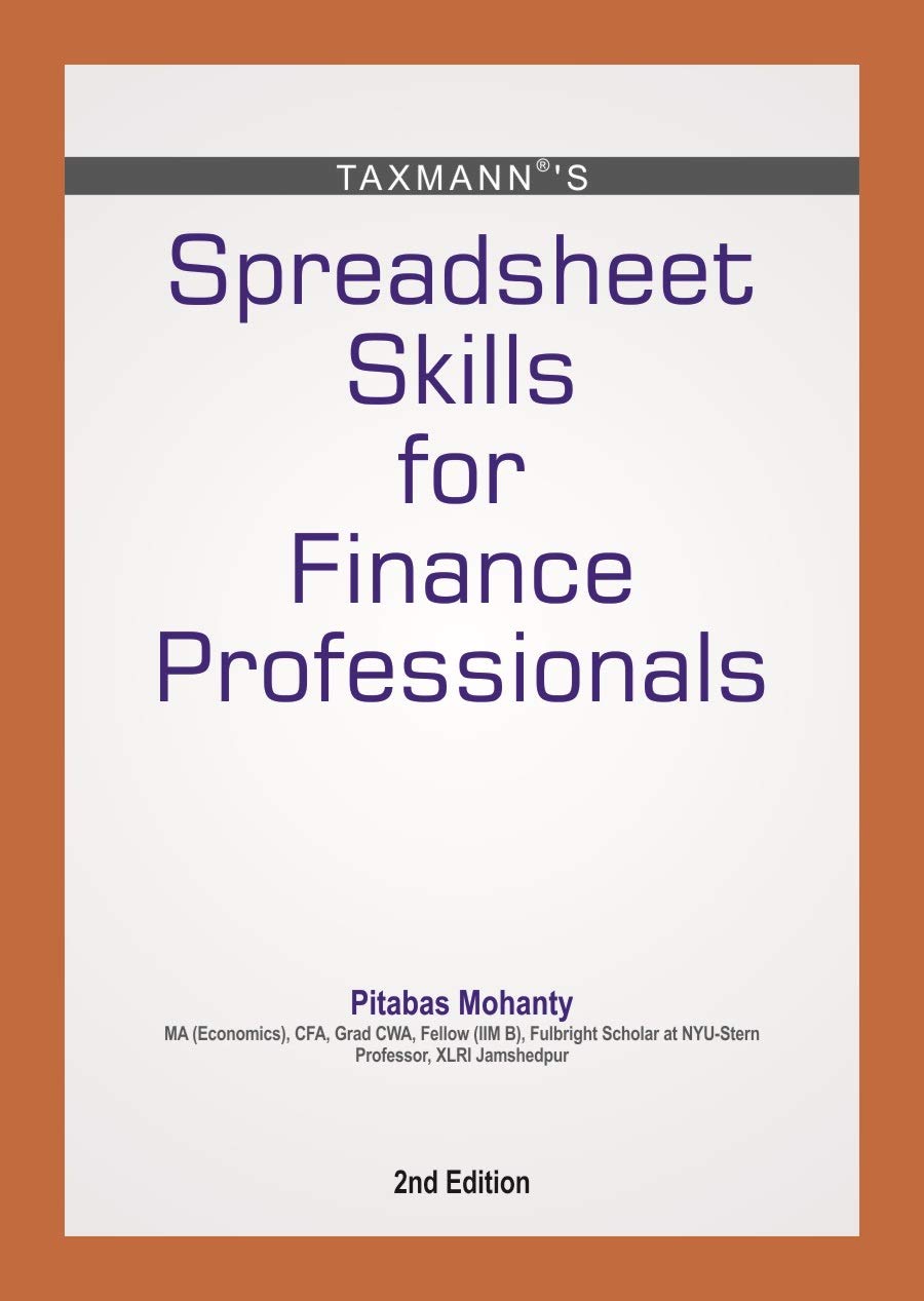 Taxmann's Spreadsheet Skills for Finance Professionals by Pitabas Mohanty Goodreads