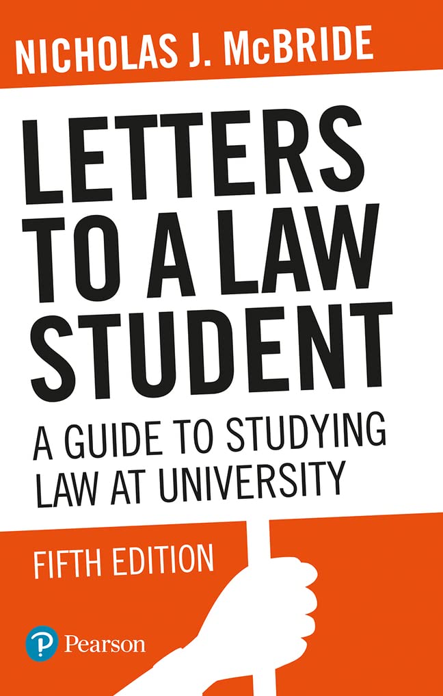 Letters to a Law Student by Nicholas J. McBride Goodreads