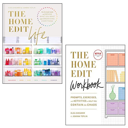 The Home Edit Life [Hardcover], The Home Edit Workbook [Spiralbound] 2 Books Collection Set by