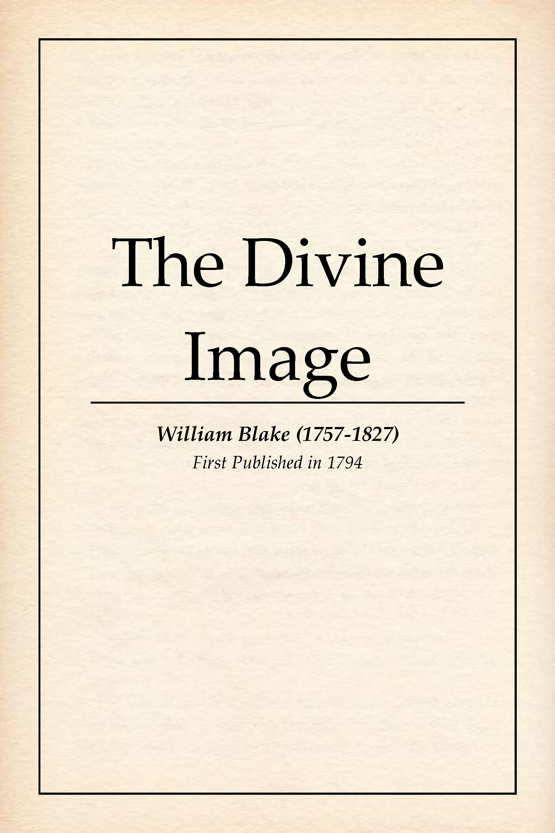 The Divine Image book cover