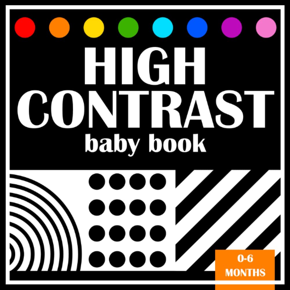 High Contrast Baby Book Newborn Black and White Book for Infants 03 Months New Born Focusing