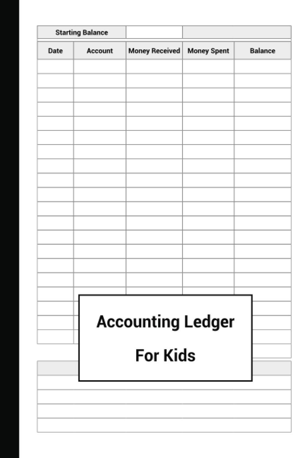 Accounting Ledger For Kids: A Simple Bookkeeping And Financial Journal ...