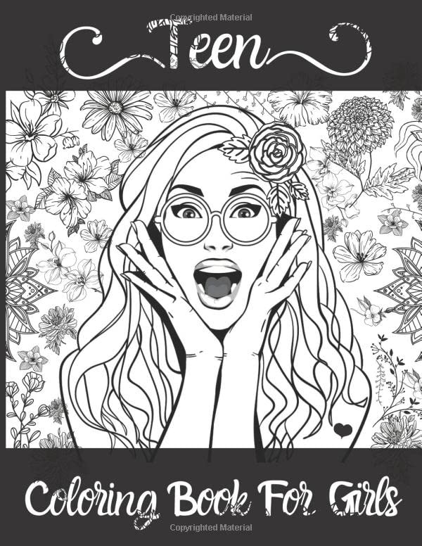 Teen Coloring Books For Girls: Fun Hair Styles,Great gift for girls ...