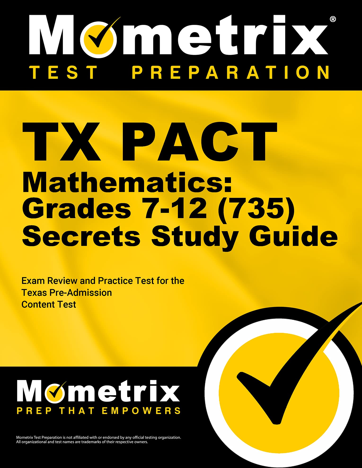 TX PACT Mathematics Grades 712 (735) Secrets Study Guide Exam Review