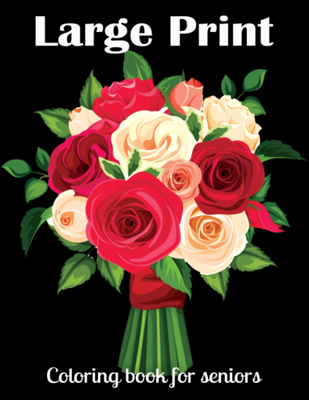 large print coloring book for seniors: large print coloring book for ...