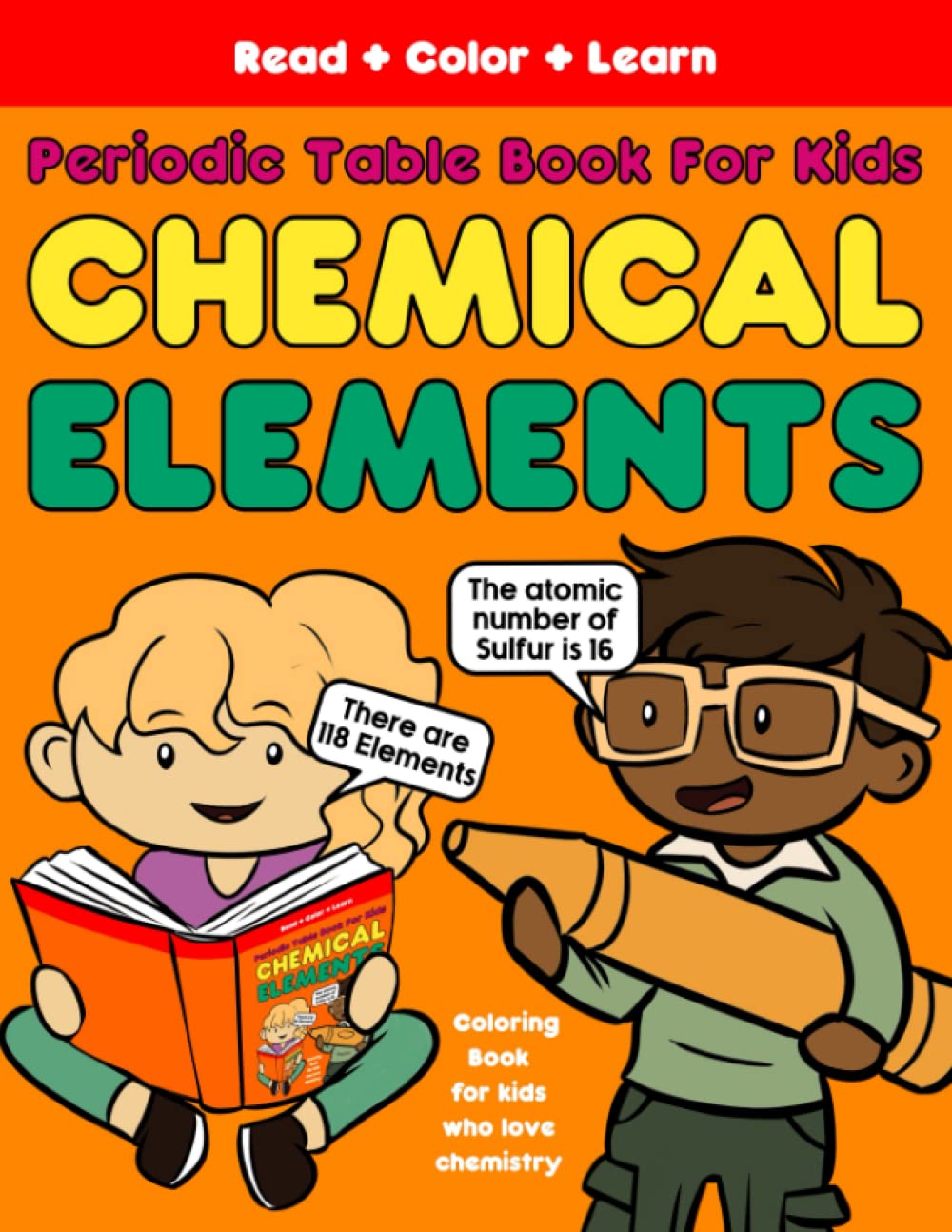 Periodic Table Book for Kids Chemical Elements Coloring Book for