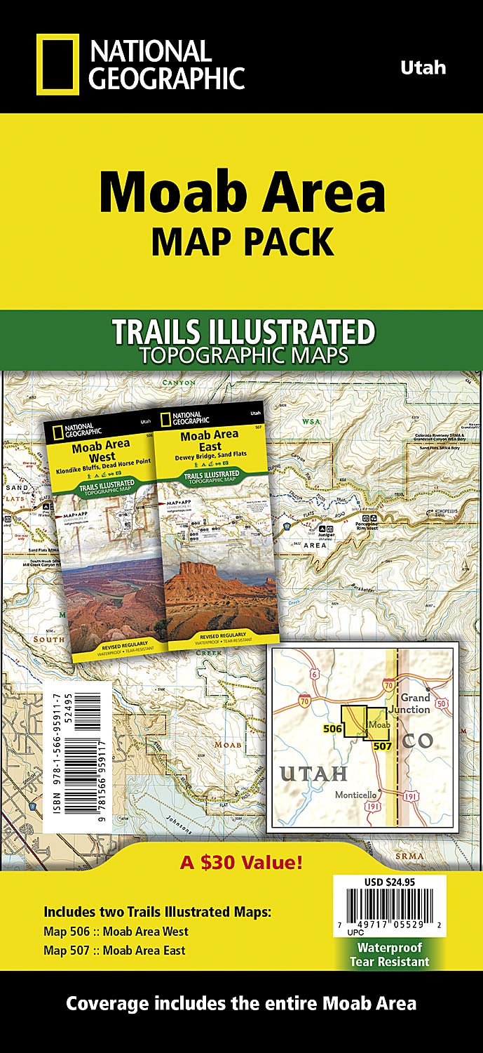 Moab Area [Map Pack Bundle] by National Geographic Maps - Trails