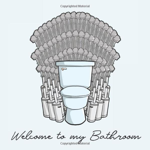 To My Bathroom Guest Book Funny Gag Gift Keepsake Guest Sign In with Space For Notes