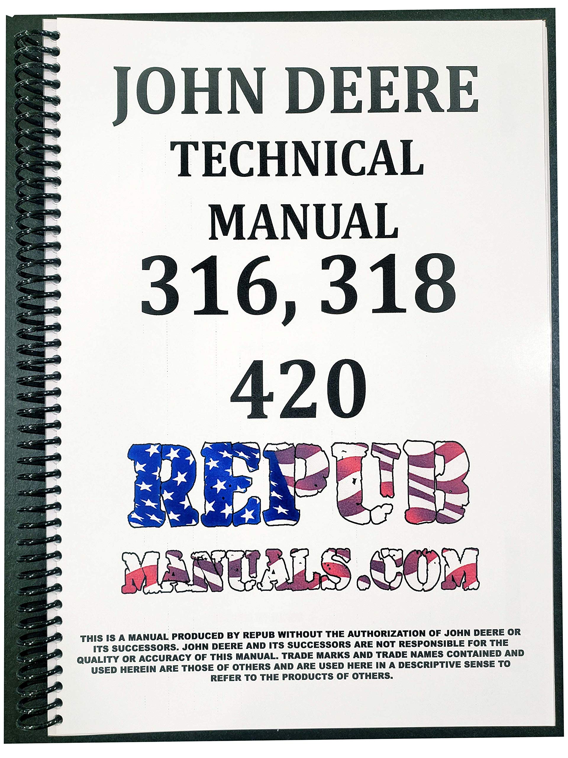 John Deere 318 Lawn and Garden Tractor Technical Service Repair Manual