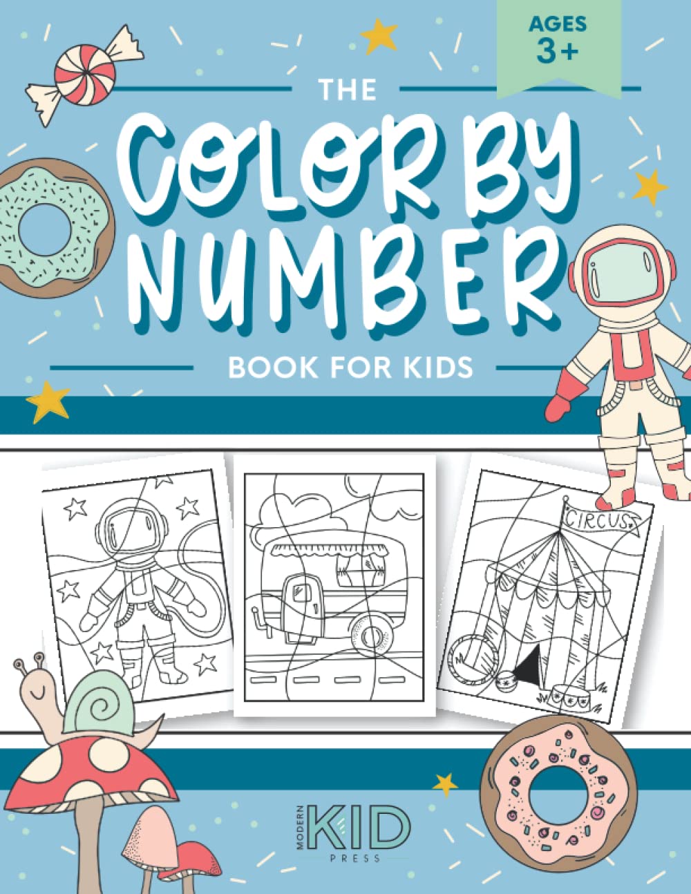 The Color by Number Book for Kids: Over 50 Cute Coloring Designs ...