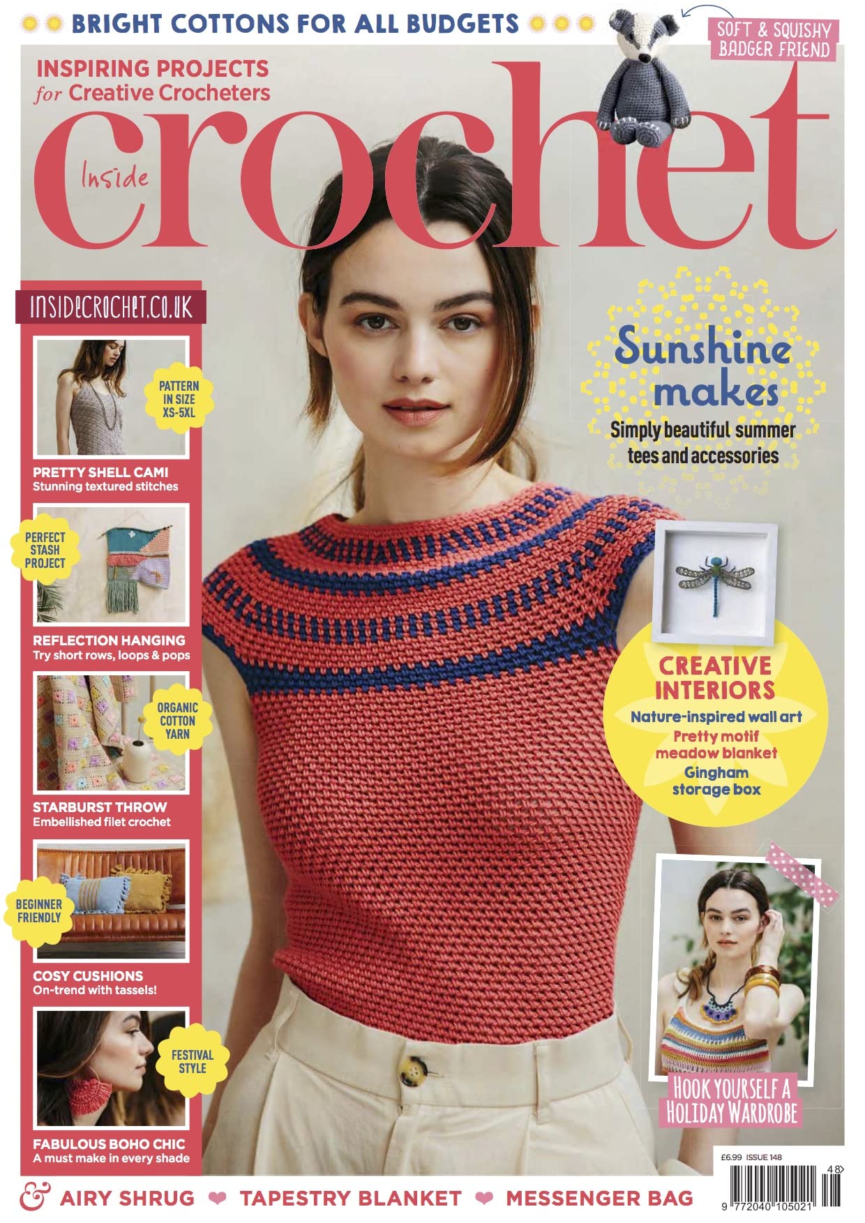 Crochet Magazine – Sunshine makes simply beautiful summer tees and accessories - Issue 148, 2022
