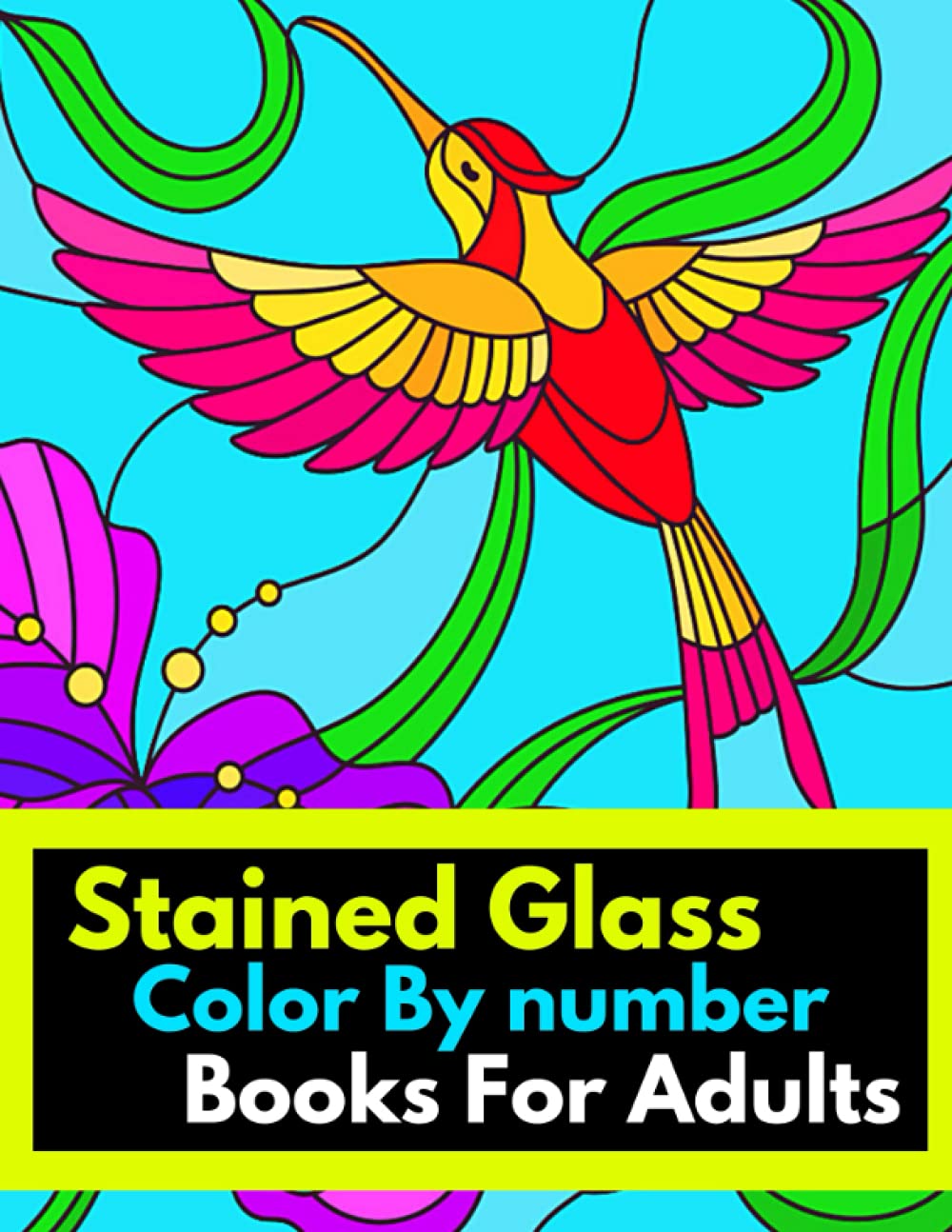 Stained Glass Color By Number Books For Adults Stained Glass Color By