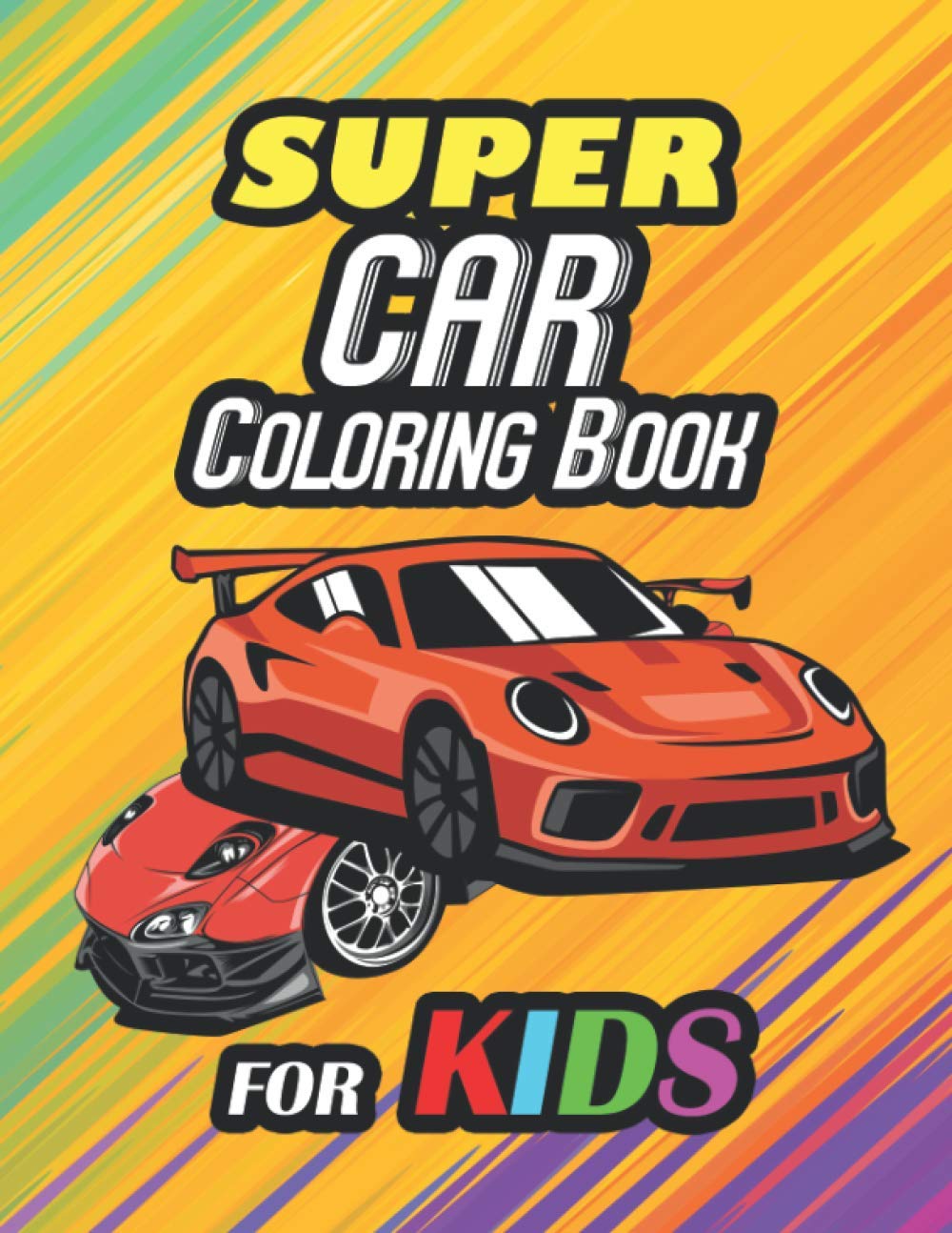 Supercar Coloring Book For Kids: Exotic Luxury Sport Cars Coloring Book ...